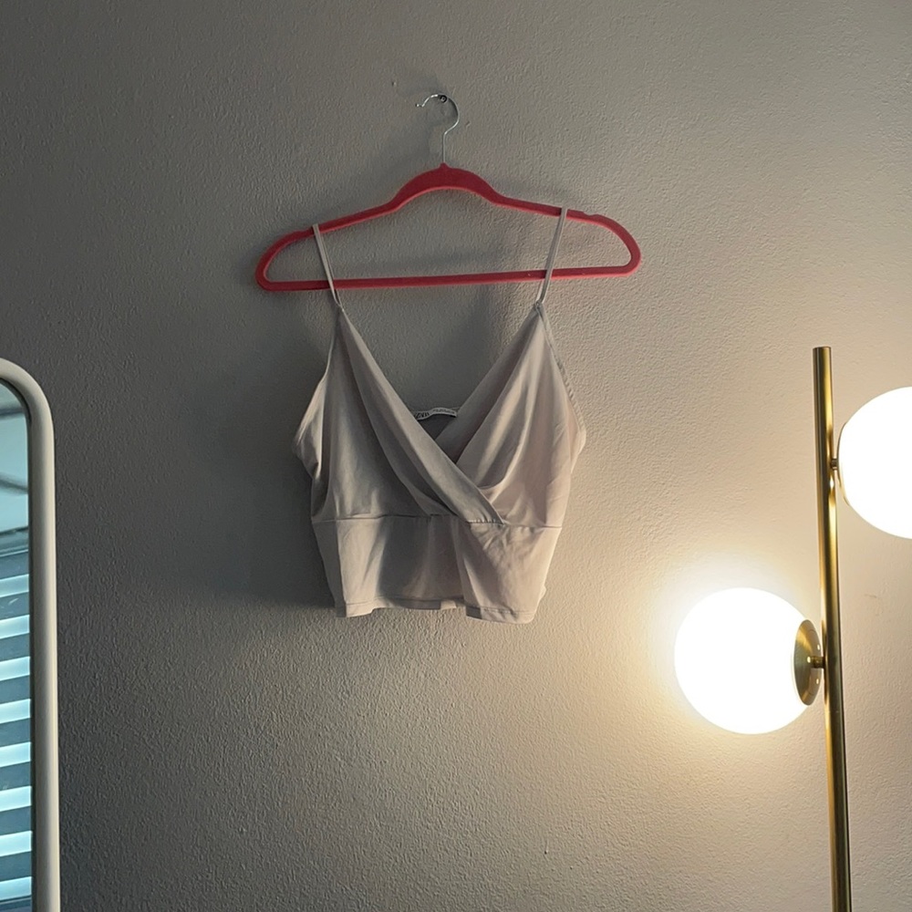 Zara Silver crop top